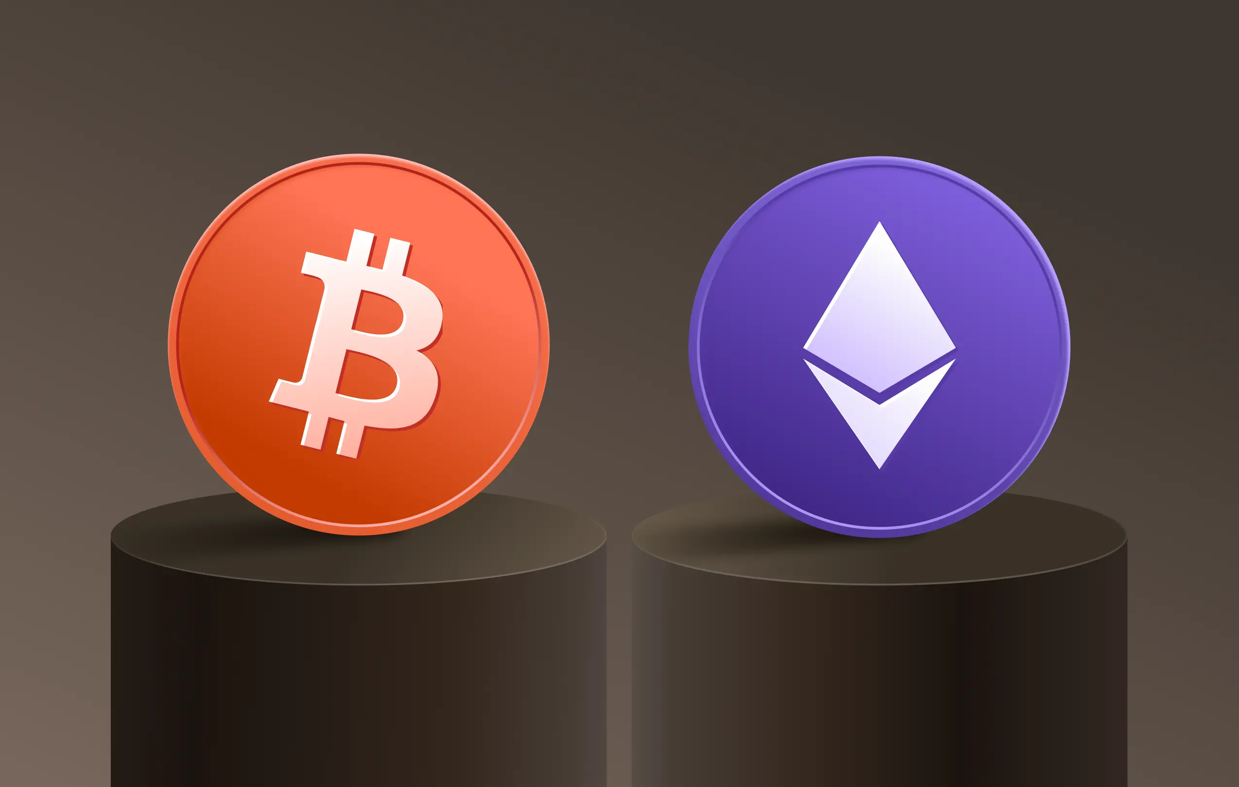 Bitcoin and Ethereum, similar yet different coins