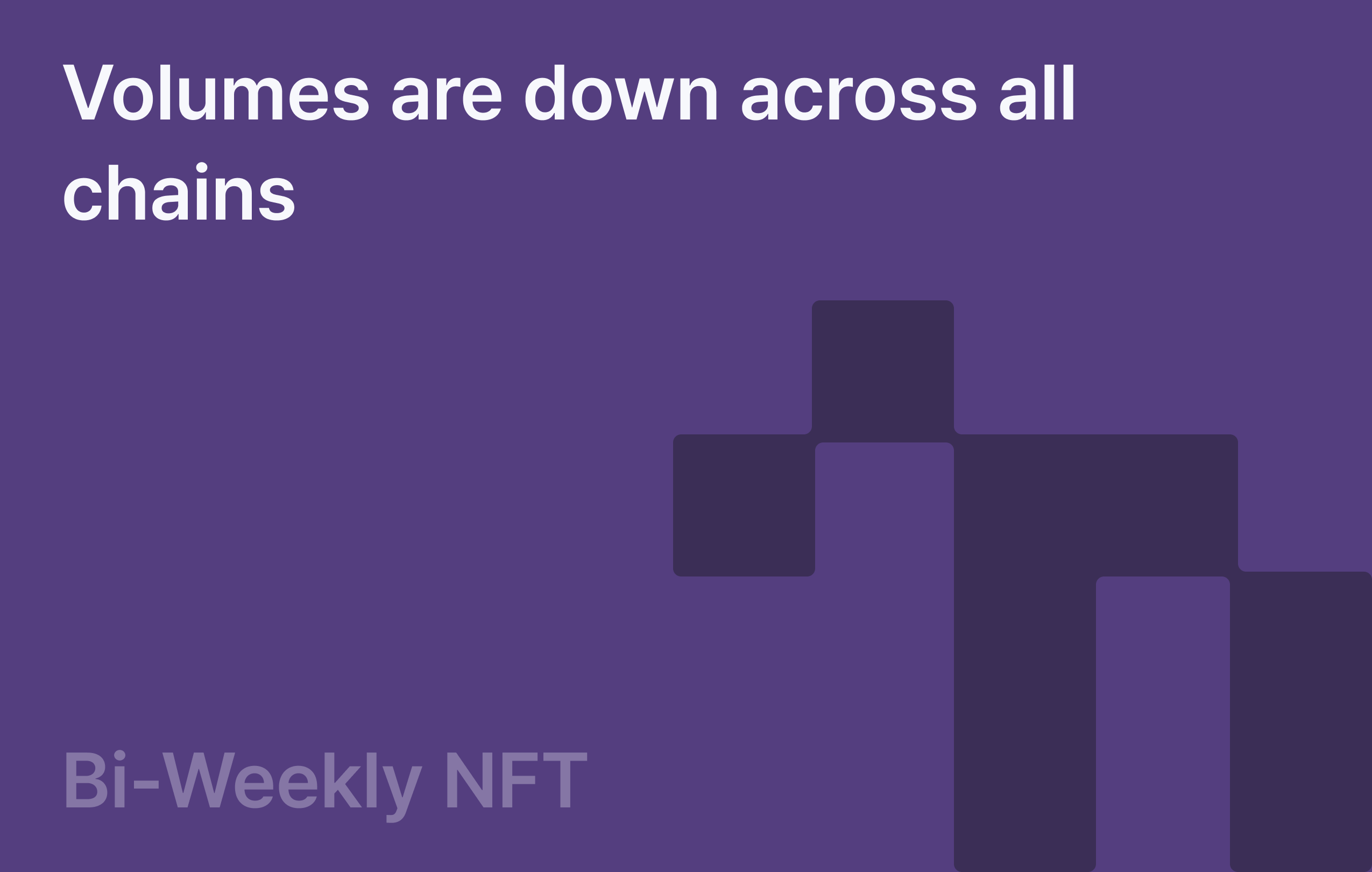 Bi-Weekly NFT:  Volumes are down across all chains